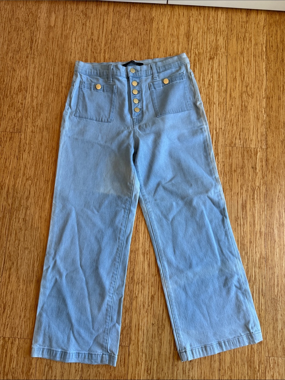J Brand Light Blue Wide-Leg Jeans
